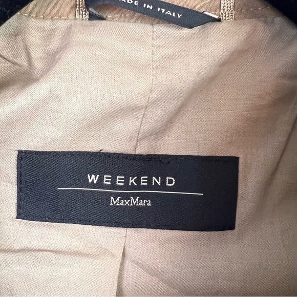 MaxMara Weekend | jacket | floral tan vintage military coat - Picture 6 of 9